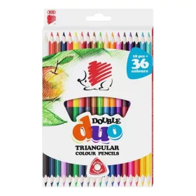   ICO Süni háromszögletű kétvégű 18/36 színesceruza készlet