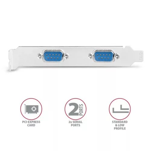 Axagon PCEA-S2N 2 sériové porty 1 linka PCI-Express karta