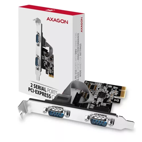 Axagon PCEA-S2N 2 sériové porty 1 linka PCI-Express karta