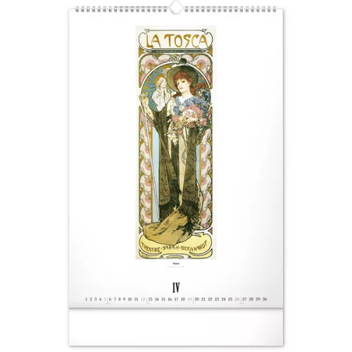 Realsystem 2026 Alphonse Mucha 6094-AM falinaptár