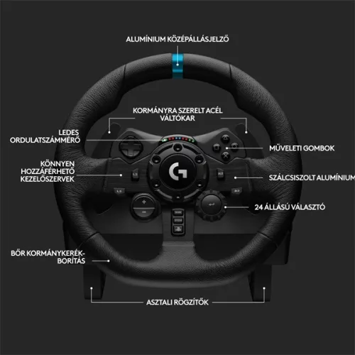 Logitech G923 Racing Wheel and Pedals PS4/PS5/PC kormány + pedál