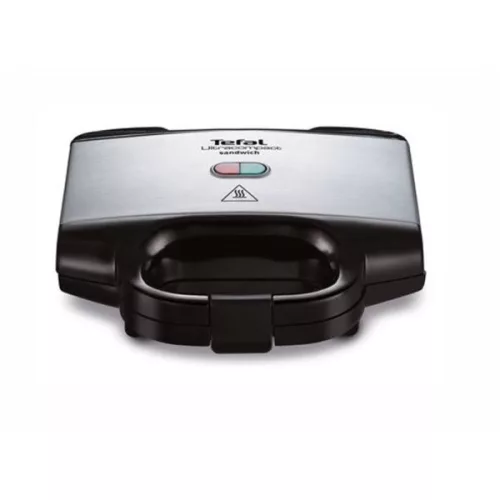 Tefal SM157236 Ultrakompakter Grill-/Panini-/Sandwichtoaster in Edelstahl-Schwarz