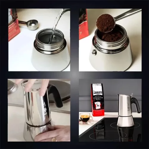 Bialetti Venus 7256/CN inox indukčný kávovar pre 10 osôb