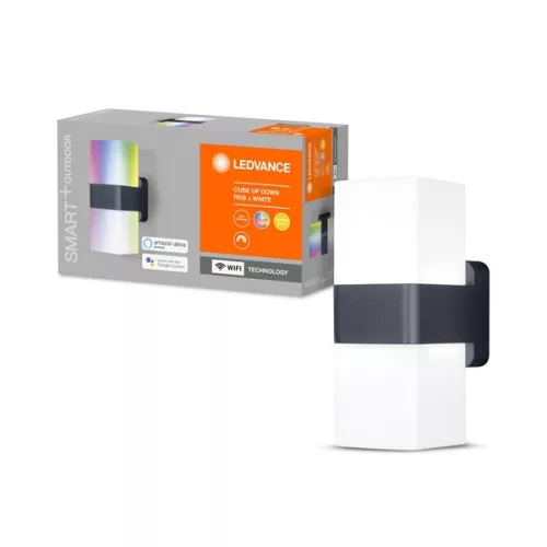 Ledvance Smart+ WiFi Wall Cube falra szerelhető okos lámpa sötét szürke, színváltós okos,  vezérelhető  lámpatest