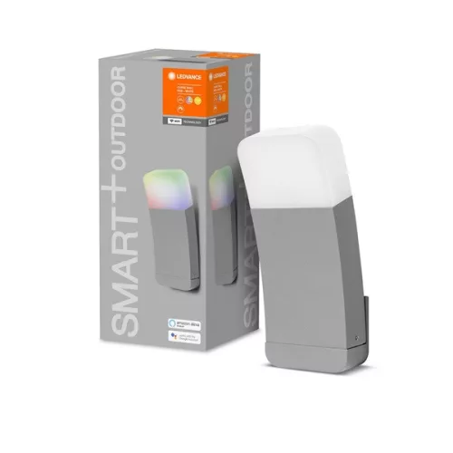 Ledvance Smart+ WiFi Curve Down smarte Außenleuchte, silber, farbwechselnd, steuerbar