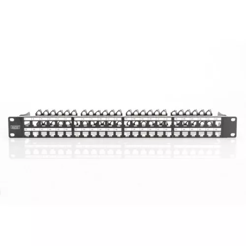 DIGITUS 19" 1HE 48-Port schwarzes modulares leeres Patchpanel