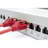 DIGITUS 19" 1HE 24-Port Cat.6A Kompaktes graues geschirmtes Patchpanel