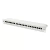 DIGITUS 19" 1HE 24-Port Cat.6 Kompaktes graues geschirmtes Patchpanel