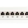DIGITUS 19" 1HE 24-Port Cat.6 Kompaktes graues geschirmtes Patchpanel