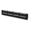 DIGITUS 19" 2HE 48-Port Cat.6 Kompakt-Patchpanel, schwarz, ungeschirmt