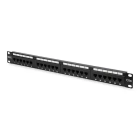   DIGITUS 19" 1HE 24-Port Cat.5e schwarzes ungeschirmtes Patchpanel