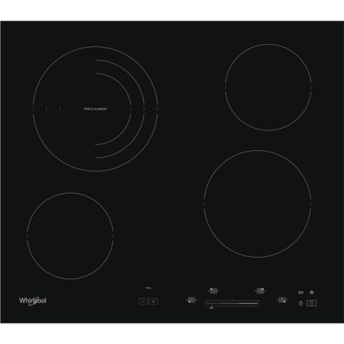 Whirlpool AKT 8900 BA fekete, beépíthető, elektromos üvegkerámia, főzőzóna: 4, beépíthető méret: 56cm, főzőlap