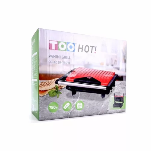 Kontaktný gril TOO CG-402R-750W červený