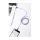 Kikkerland US113-BL-EU textilný Lightning modro-biely kábel