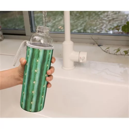 Sticlă de apă reîncărcabilă cu model de cactus Kikkerland CU248