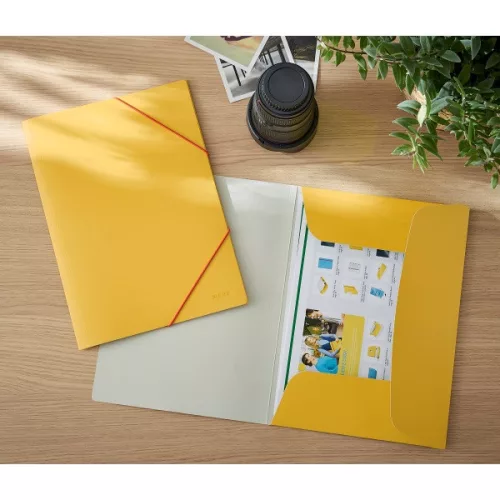 Leitz COSY Soft touch A4 fascikl od gumenog kartona u toploj žutoj boji