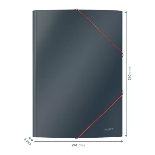 Leitz COSY Soft touch A4 baršunasto siva gumirana kartonska mapa