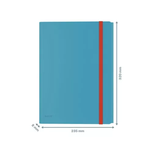 Leitz COSY mobilna PP mirna plava gumena mapa s dodatnim džepom