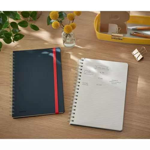 Leitz COSY Soft touch B5 bársony szürke vonalas spirálfüzet