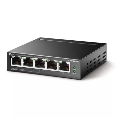 TP-Link TL-SF1005LP 5x10/100Mbps LAN port 4xPoE neupravljani desktop switch