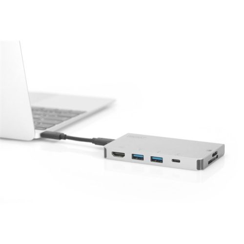DIGITUS DA-70867 USB-C 6 portos univerzális notebook dokkoló állomás