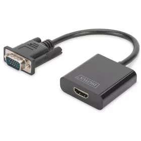 Adaptér DIGITUS VGA samec -> HDMI samica s audio káblom