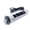 TOO PPS-300-3S IP20, 3x 2P+F, strieborný stolový zapustený rozvádzač