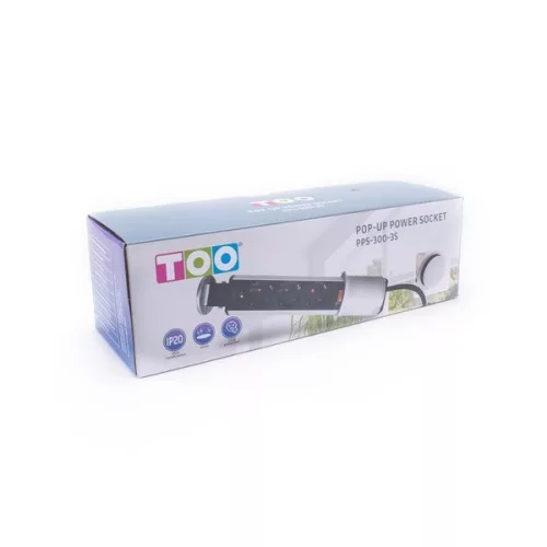 TOO PPS-300-3S IP20, 3x 2P+F, strieborný stolový zapustený rozvádzač