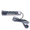TOO PPS-301-3C IP20, 3x 2P+F, chrómový stolový rozvádzač
