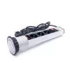 TOO PPS-303-3S IP20, 3x 2P+F, s odpojovacím vypínačom, strieborný stolový zapustený rozvádzač