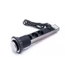 TOO PPS-305-3C IP20, 3x 2P+F, 2x USB-A, chrómová stolová zapustená rozvodná skrinka