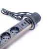 TOO PPS-305-3C IP20, 3x 2P+F, 2x USB-A, chrómová stolová zapustená rozvodná skrinka