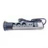 TOO PPS-306-3BR IP20, 3x 2P+F, 2x USB-A, brúsený stolový zapustený napájací kábel