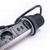 TOO PPS-306-3BR IP20, 3x 2P+F, 2x USB-A, brúsený stolový zapustený napájací kábel
