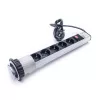 TOO PPS-310-5S IP20, 5x 2P+F, strieborný stolový zapustený rozvádzač