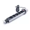 TOO PPS-310-5S IP20, 5x 2P+F, strieborný stolový zapustený rozvádzač