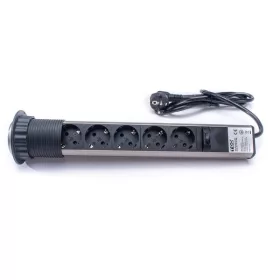  TOO PPS-311-5BR IP20, 5x 2P+F, kartáčovaný stolový rozvádzač