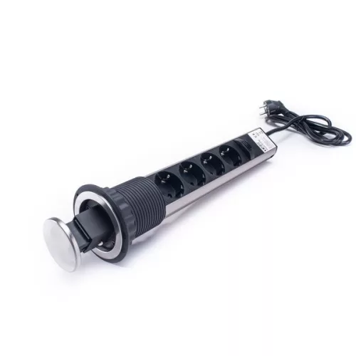 TOO PPS-311-5BR IP20, 5x 2P+F, kartáčovaný stolový rozvádzač