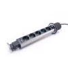 TOO PPS-311-5BR IP20, 5x 2P+F, kartáčovaný stolový rozvádzač
