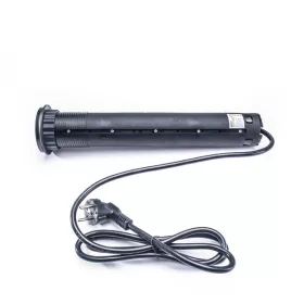   TOO PPS-313-2B IP20 2x 2P+F, 2x USB-A, Bluetooth, motorizovaný, čierny stolový zapustený napájací kábel