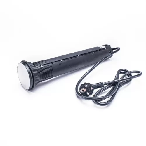TOO PPS-313-2B IP20 2x 2P+F, 2x USB-A, Bluetooth, motorizovaný, čierny stolový zapustený napájací kábel