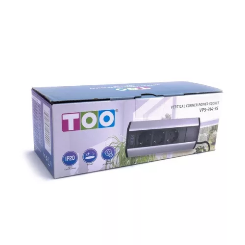 TOO VPS-314-3S IP20, 3x 2P+F, strieborná tabuľka rozvodu pre montáž na hmotnosť