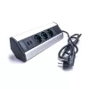 TOO VPS-315-3S IP20, 3x 2P+F, 2x USB-A, strieborná stolová predlžovačka