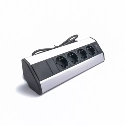 TOO VPS-316-4S IP20, 4x 2P+F, strieborný stolový rozvádzač
