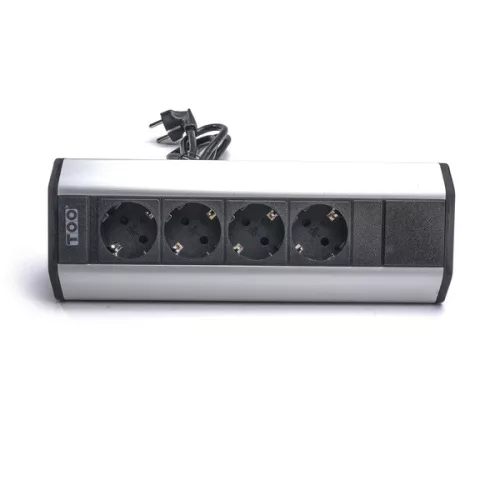 TOO VPS-316-4S IP20, 4x 2P+F, strieborný stolový rozvádzač