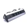 TOO VPS-317-4S IP20, 4x 2P+F, 2x USB-A, strieborná predlžovacia linka na stôl