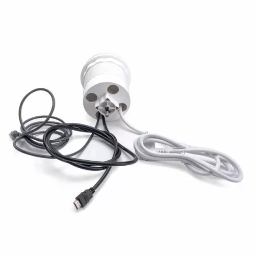 TOO PPS-100-4W IP20, 4x 2P+F, HDMI, RJ45, 2x USB-A, Qi nabíjanie, hydraulický, biely stolový zapustený rozvádzač