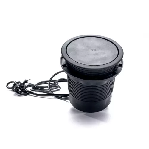 TOO PPS-101-4B IP20, 4x 2P+F, HDMI, RJ45, 2x USB-A, Qi nabíjanie, hydraulický, čierny stolový zapustený rozvádzač