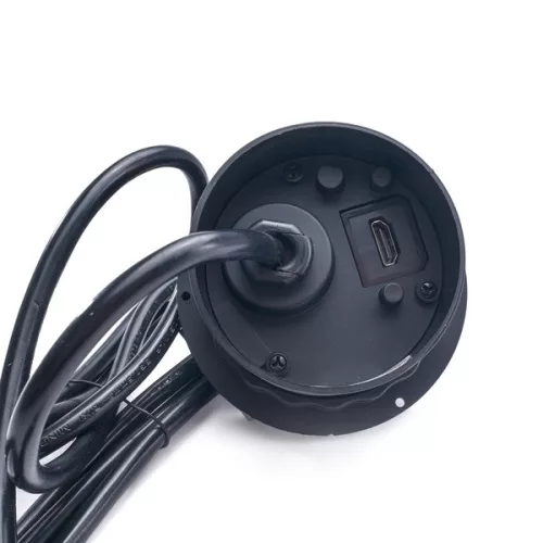 TOO GPS-103-1B IP20, 1x 2P+F, USB-A, Type-C, Qi nabíjanie, HDMI, čierny stolový zapustený napájací kábel