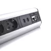 TOO DPS-114-3S IP20, 3x 2P+F, 2x USB-A, RJ45, HDMI, strieborná, stolová rozvodná skrinka